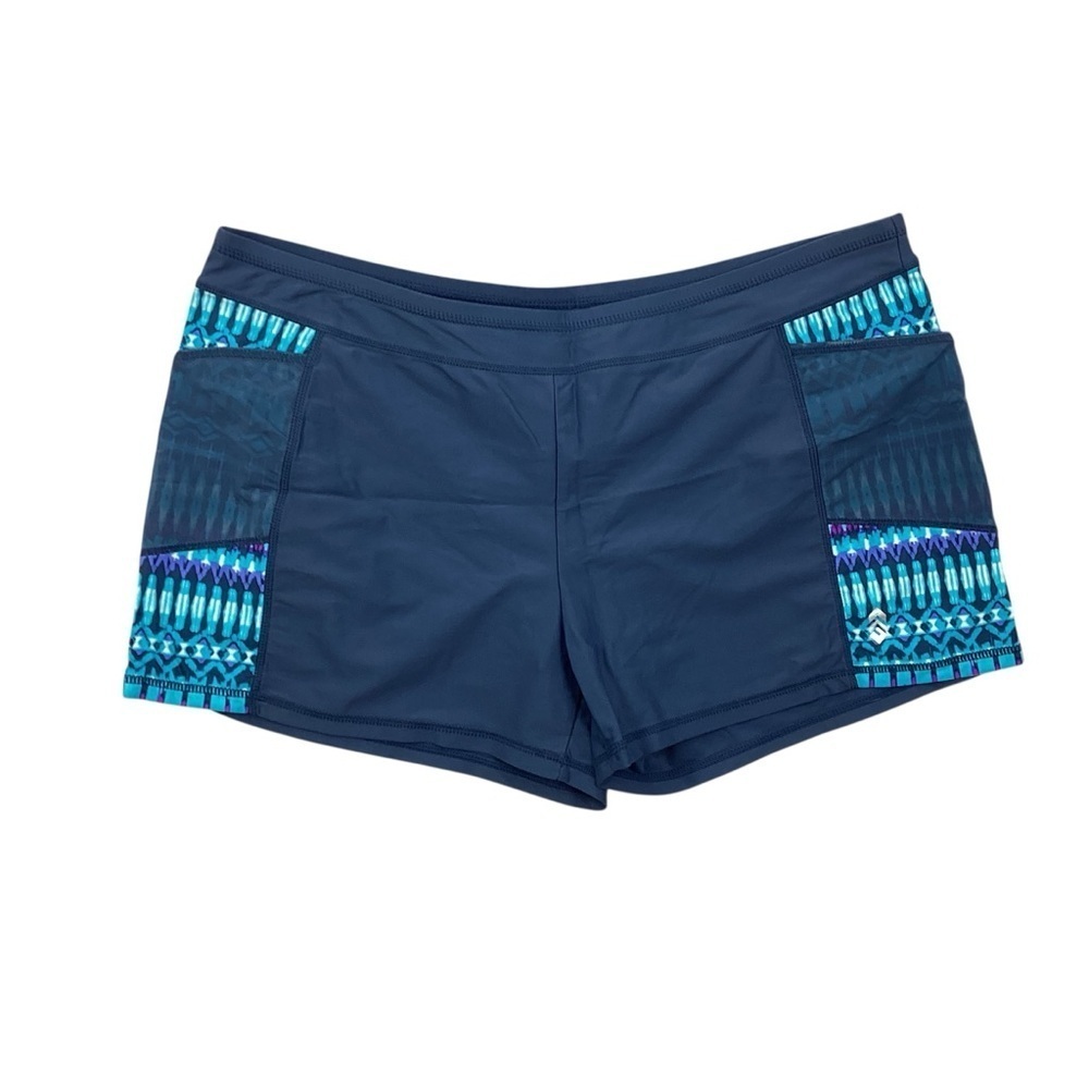 Free Country Tropical Turq Slate Swim Shorts XL Board Bottoms